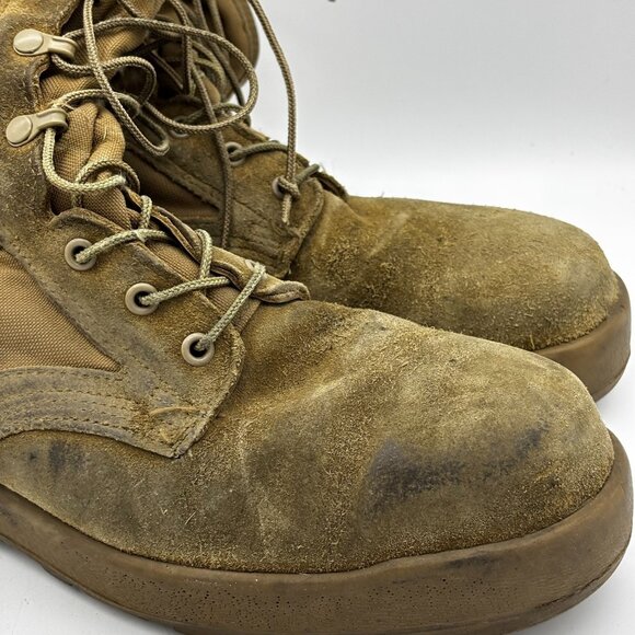 McRae Military Combat Boots Tan Suede Hot Weather Mens Army Size 12R Made In USA - Picture 2 of 12